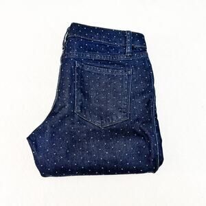 Club Monaco Printed Patterned Dark Wash Denim Jean Pants Size 4